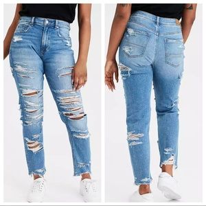 New American Eagle High Waist Stretch Mom Jean 22